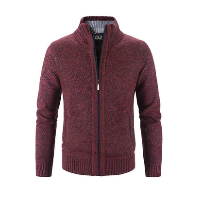 Cardigan Herren Zip-up | Warme Strickjacke mit Reißverschluss 4