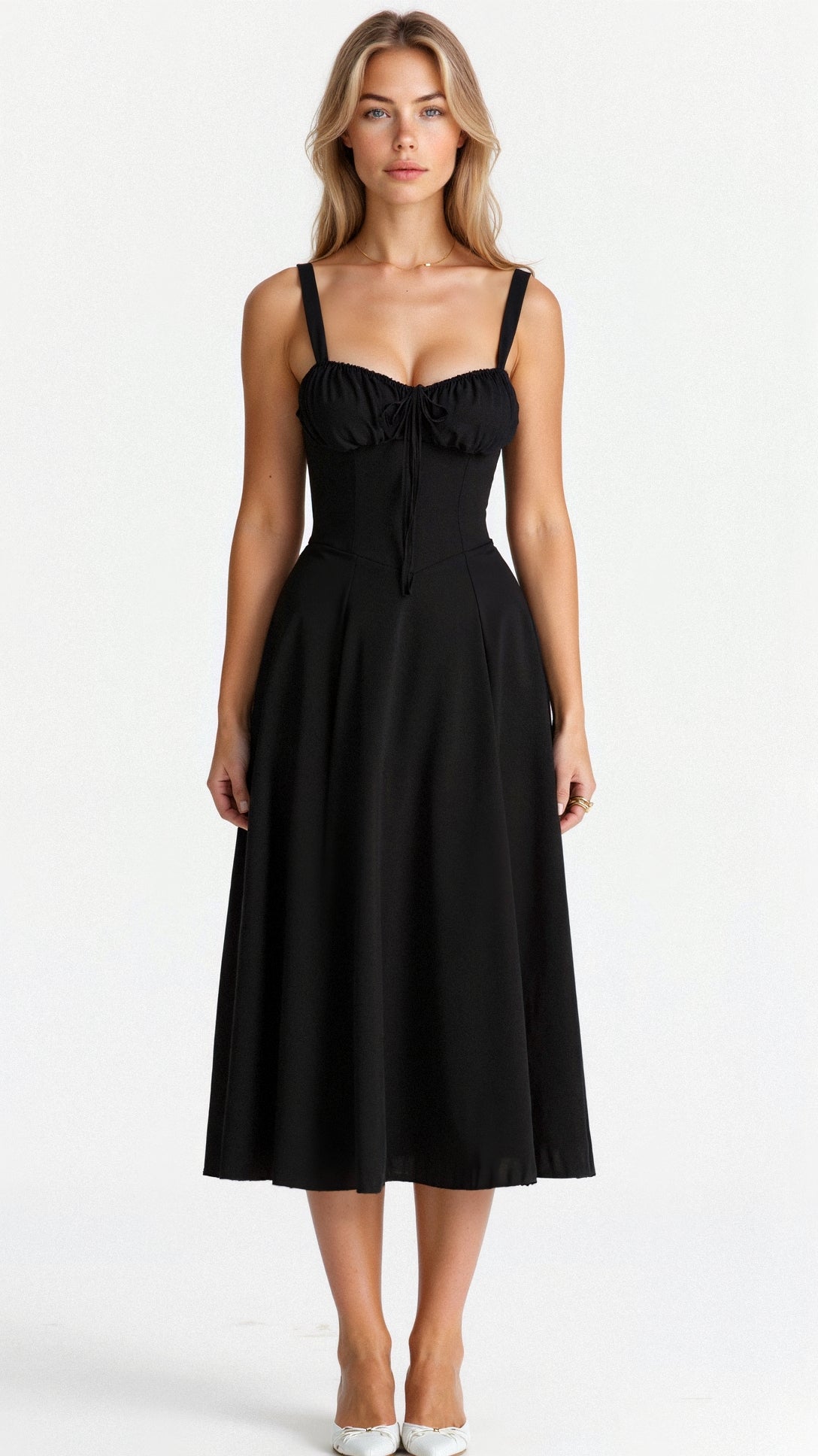 Cerene | Geblümtes Midikleid mit Korsett-Mieder für Damen 2