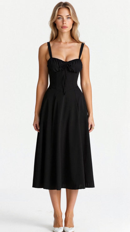 Cerene | Geblümtes Midikleid mit Korsett-Mieder für Damen 2