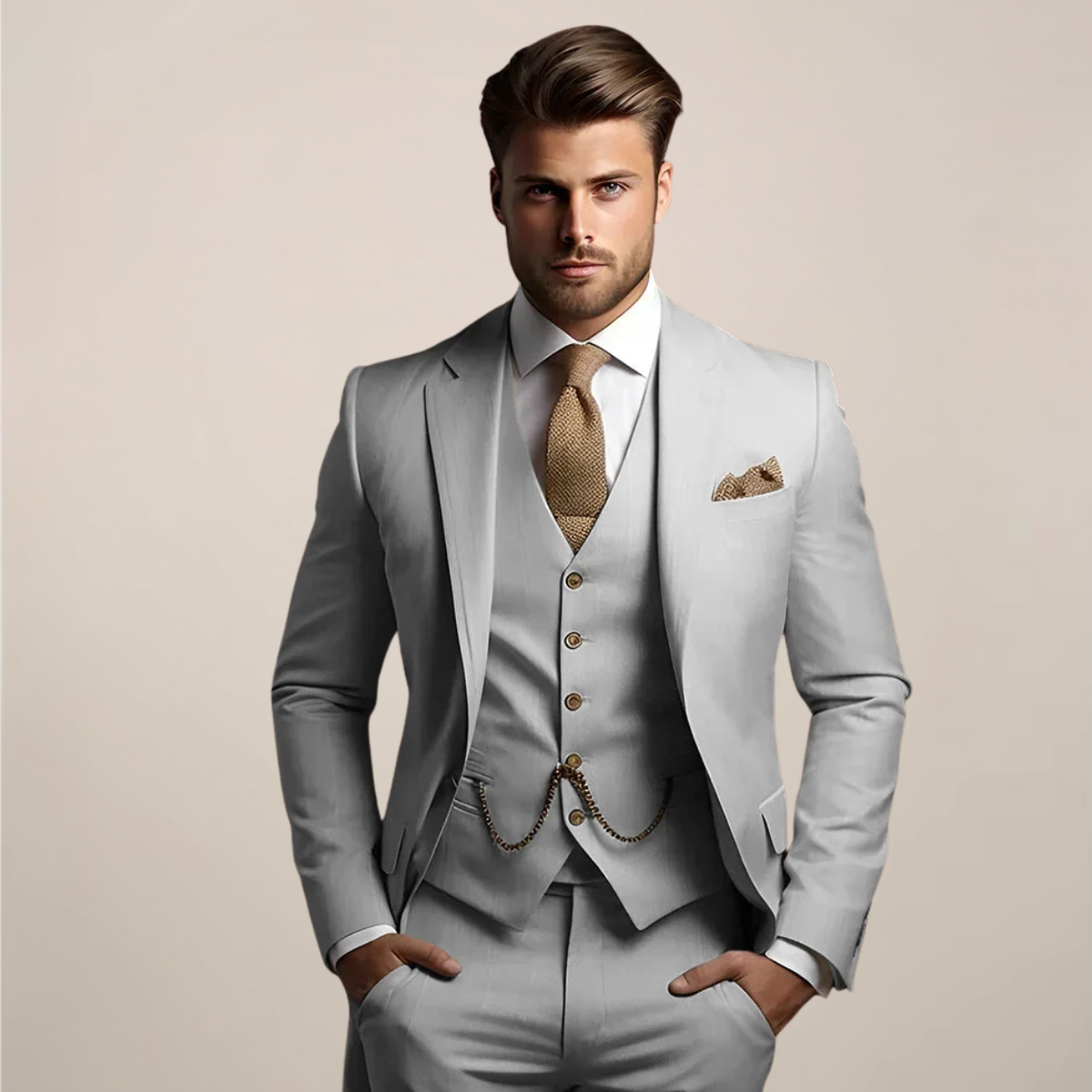 Clemens | Dreiteiliger Herrenanzug Slim Fit Frühling 0