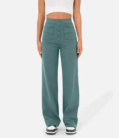 ComfortRise | Elastische Freizeithose mit hohem Bund 0