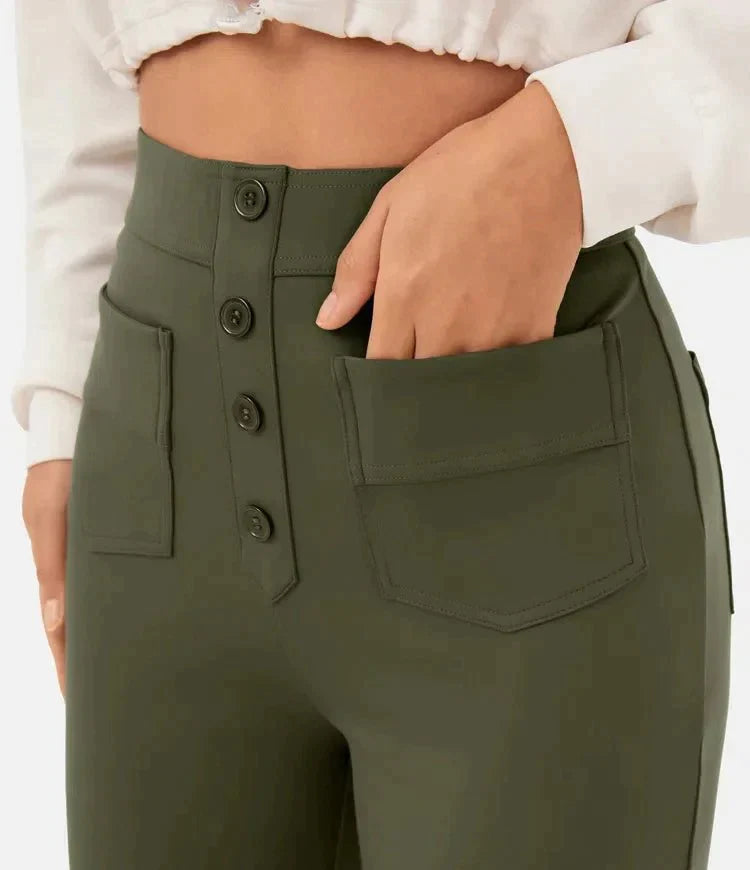 ComfortRise | Elastische Freizeithose mit hohem Bund 8
