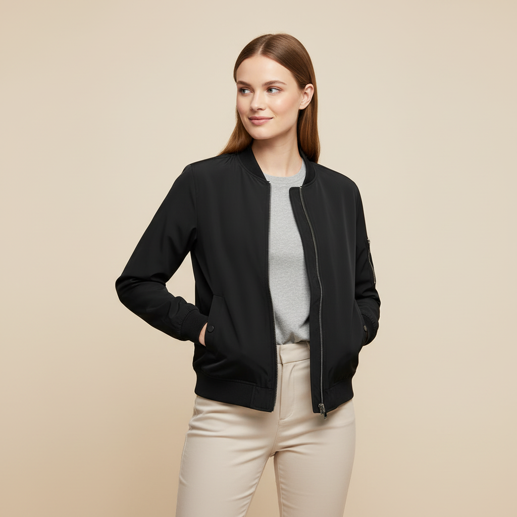 Damen Bomberjacke Kurz | Sportliche Jacke für Alltag