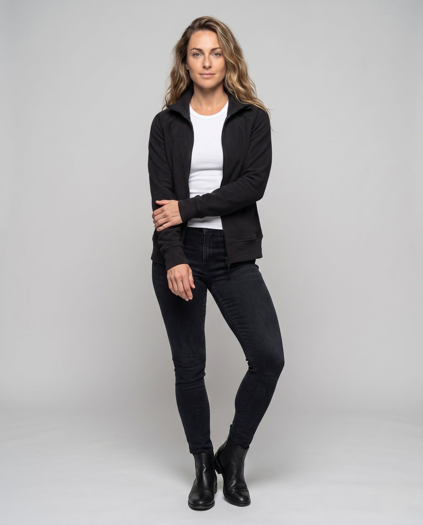 Damen Fleecejacke EB | Warme Freizeitjacke mit Raglanärmeln 1