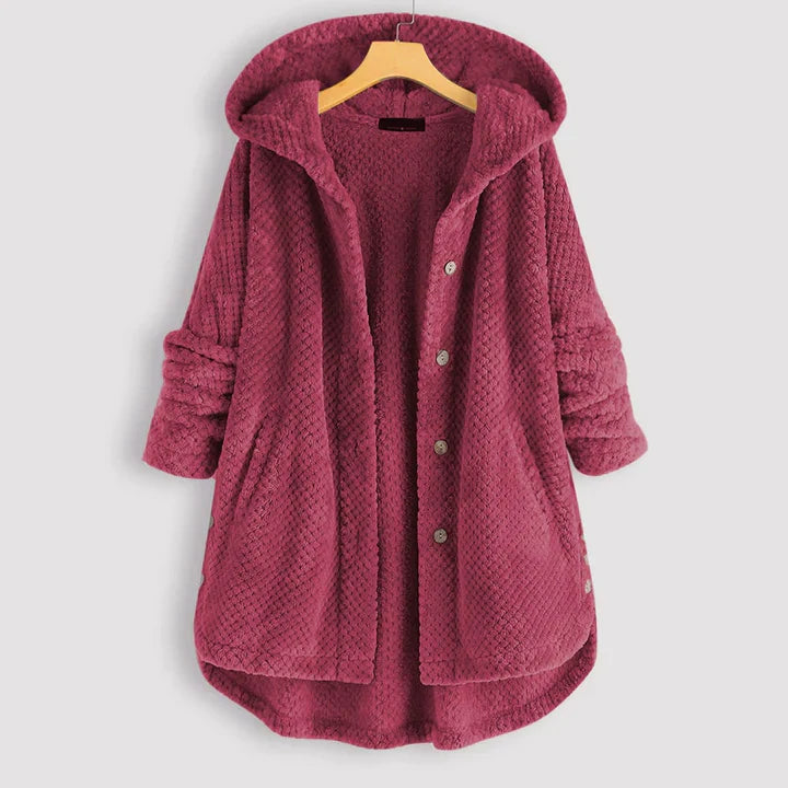 Damen Fleecejacke Lang Warm Herbst Winter 4