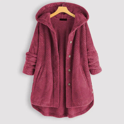 Damen Fleecejacke Lang Warm Herbst Winter 4