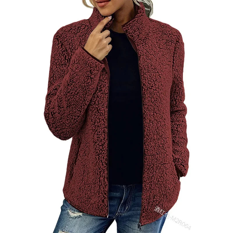 Damen Fleecejacke Slim Fit Warm und Leicht 0