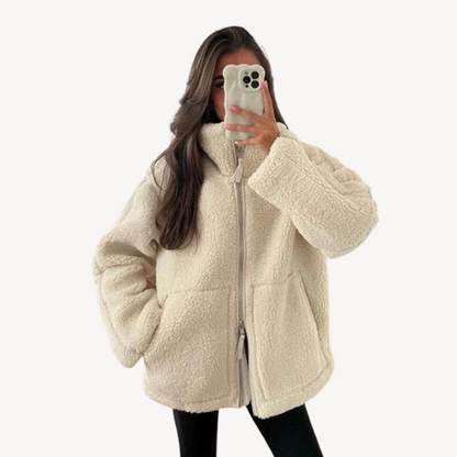 Damen Fleecejacke mit Reißverschluss | Bequeme Zip-Up Jacke 0