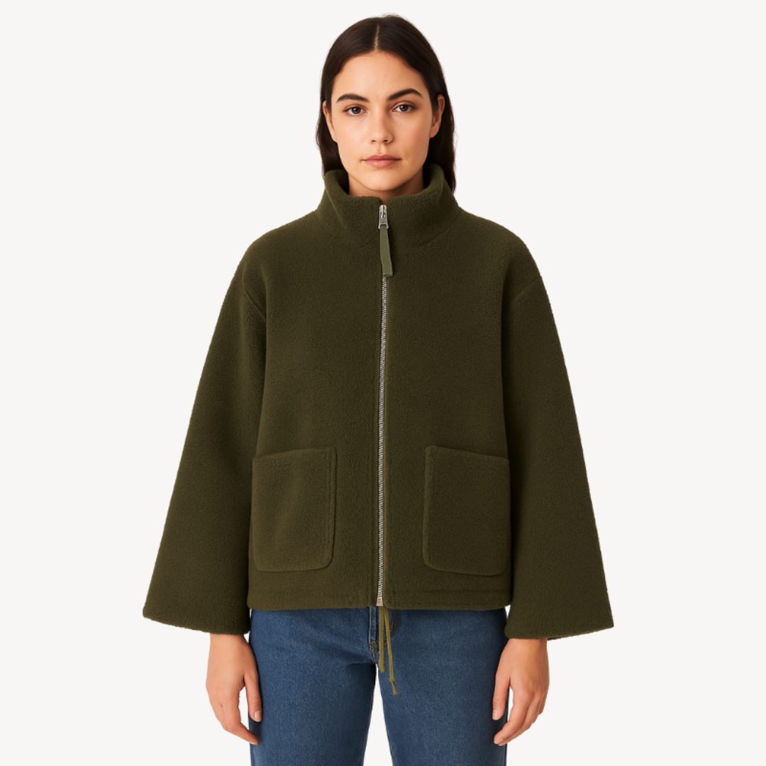 Damen Fleecejacke mit Reißverschluss | Bequeme Zip-Up Jacke 4