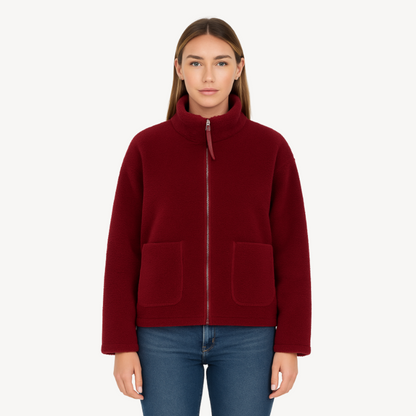 Damen Fleecejacke mit Reißverschluss | Bequeme Zip-Up Jacke 6