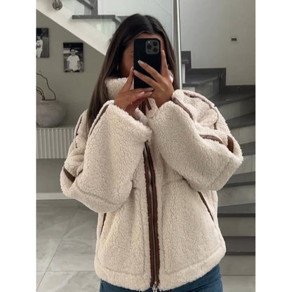 Damen Fleecejacke mit Reißverschluss und Taschen 4