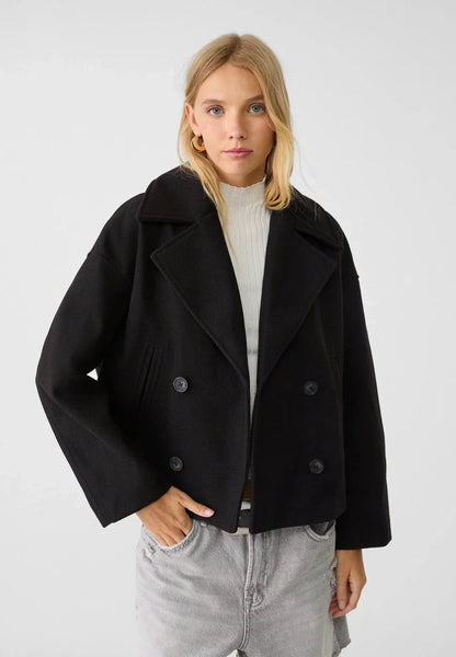 Damen Jacke Kurzschnitt | Zweireihige Modejacke 1