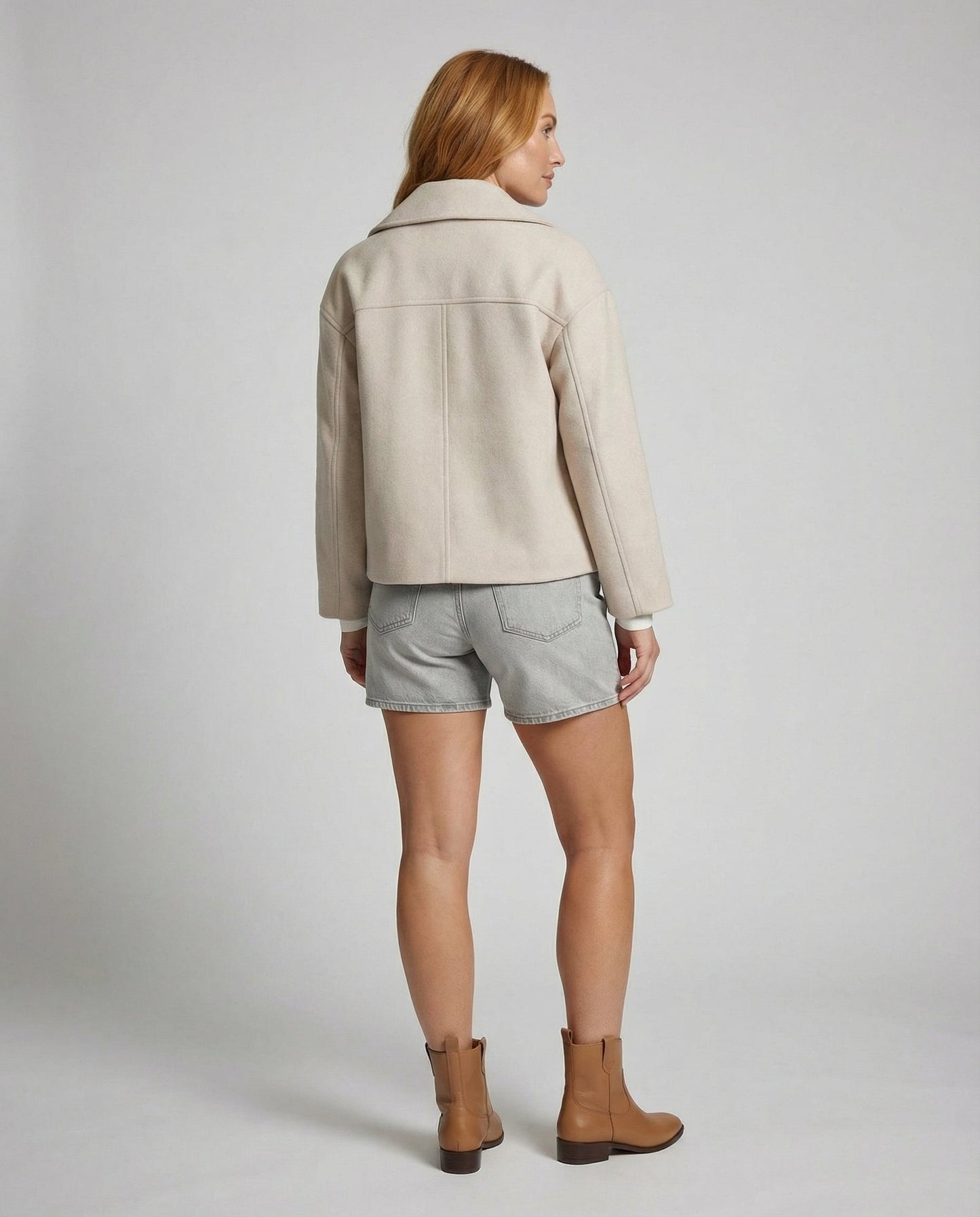 Damen Jacke Kurzschnitt | Zweireihige Modejacke 7