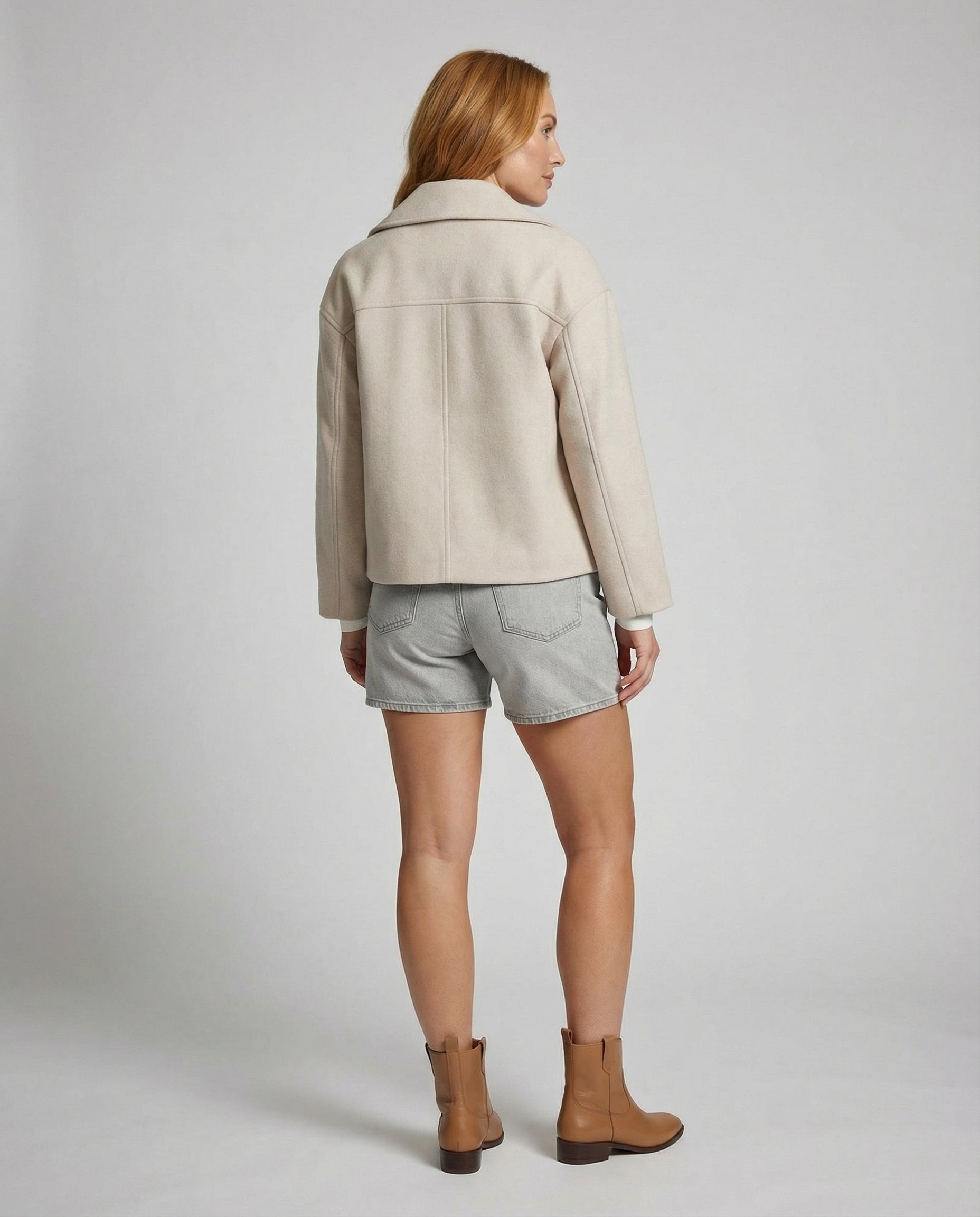 Damen Jacke Kurzschnitt | Zweireihige Modejacke 7