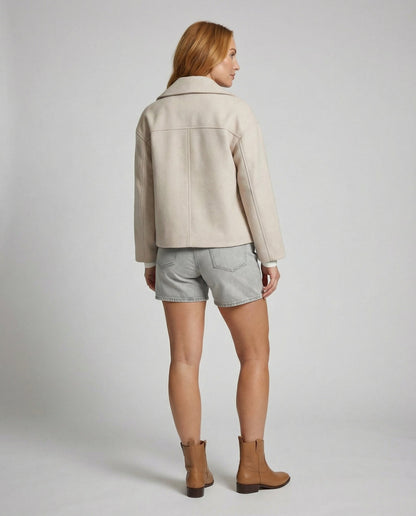 Damen Jacke Kurzschnitt | Zweireihige Modejacke 7