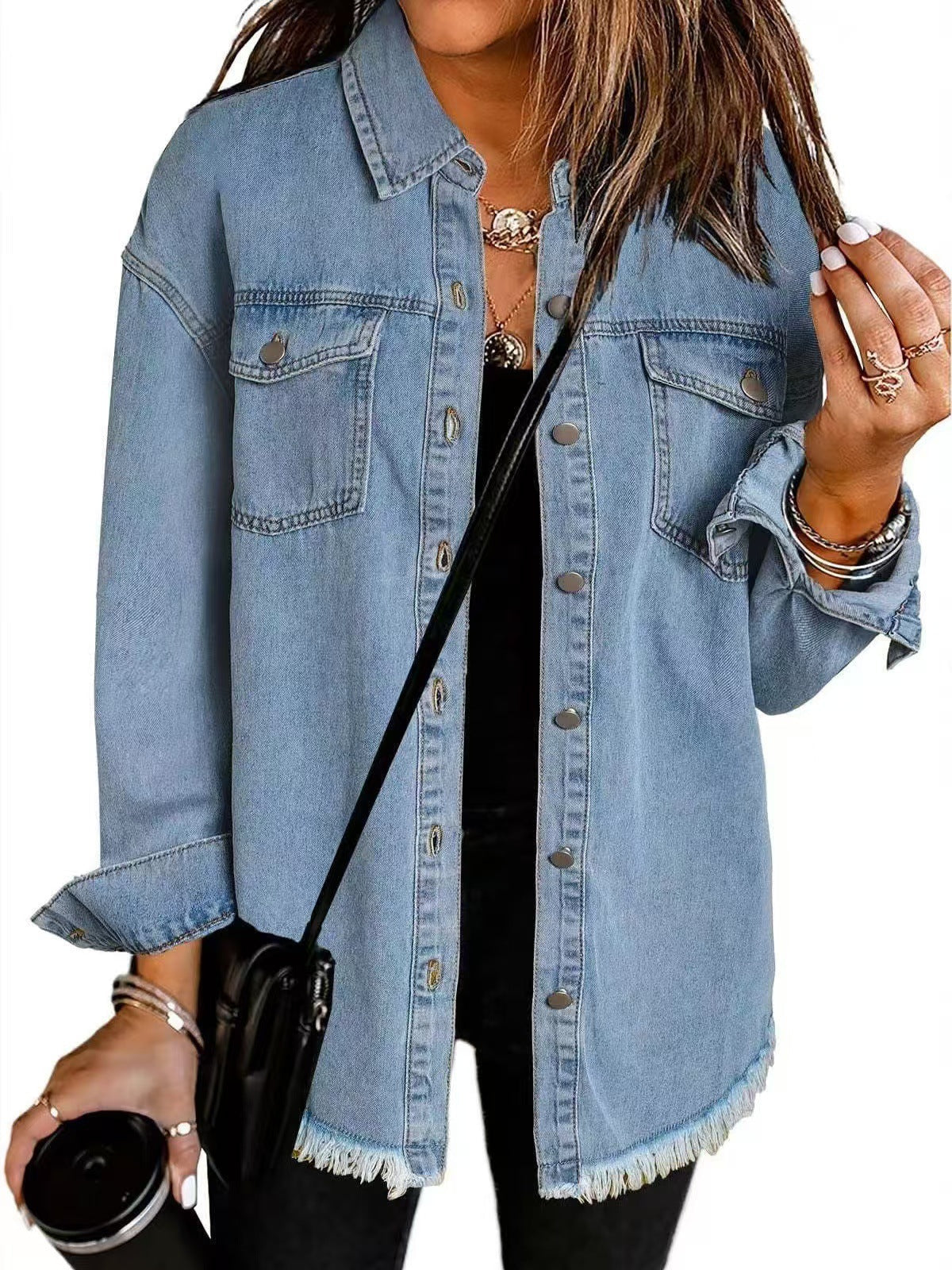 Damen Jeansjacke Klassischer Schnitt | Jeansjacke Damen 2