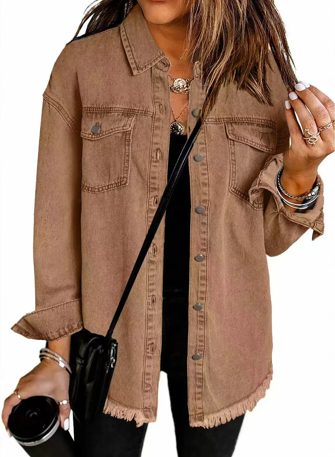 Damen Jeansjacke Klassischer Schnitt | Jeansjacke Damen 5