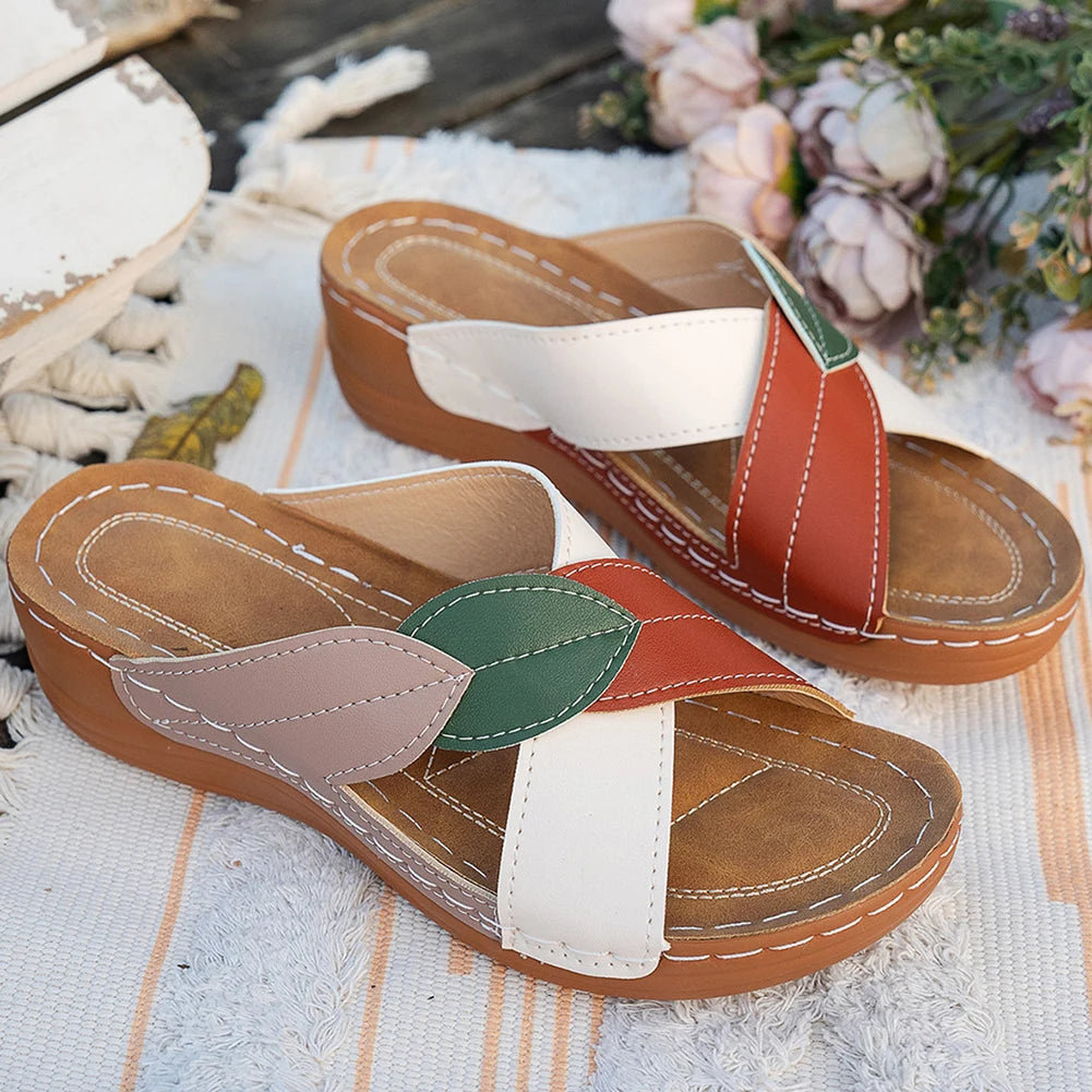 Damen Keilsandalen | Atmungsaktive Slip-On-Schuhe 5