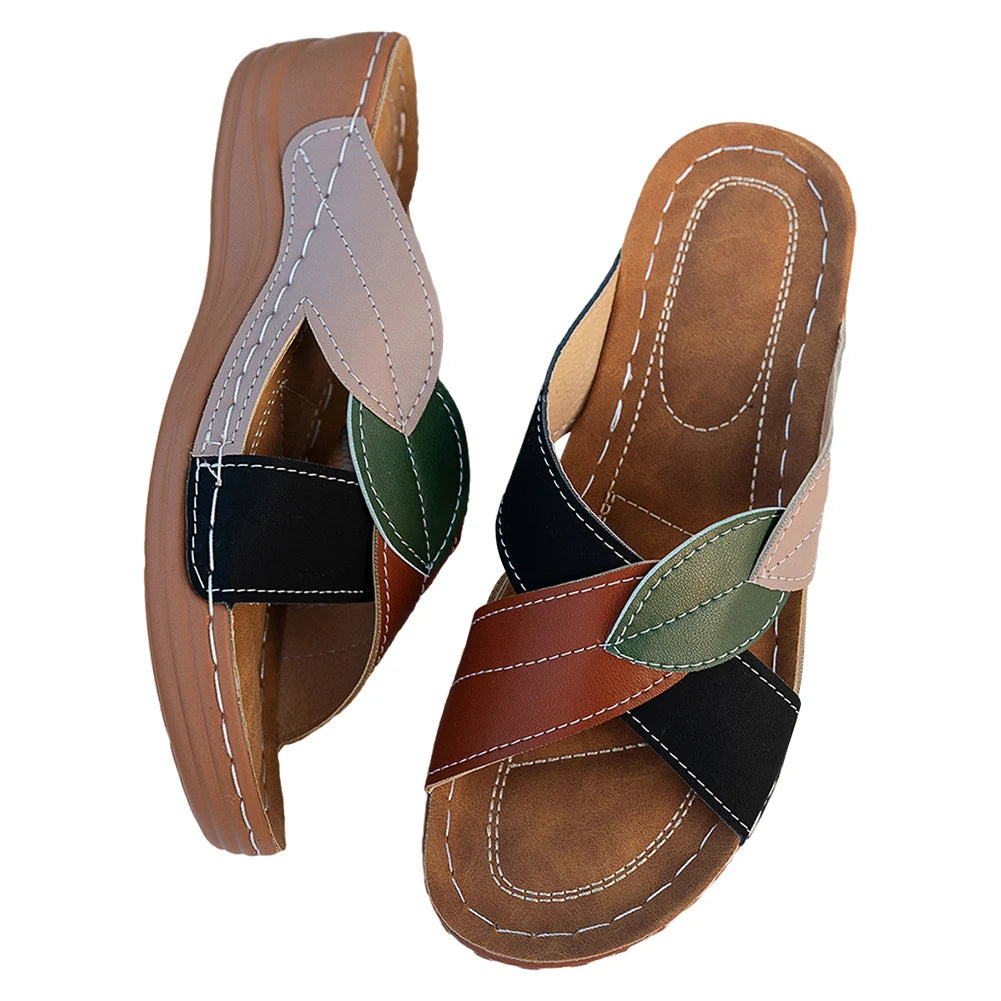 Damen Keilsandalen | Atmungsaktive Slip-On-Schuhe 6