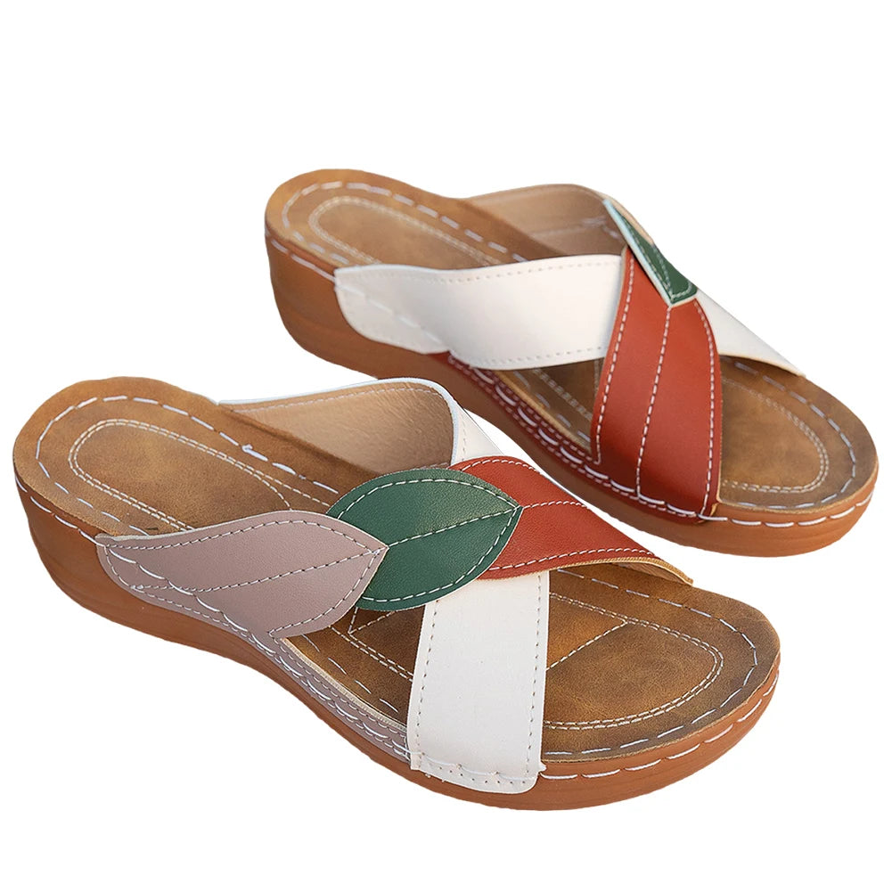 Damen Keilsandalen | Atmungsaktive Slip-On-Schuhe 7