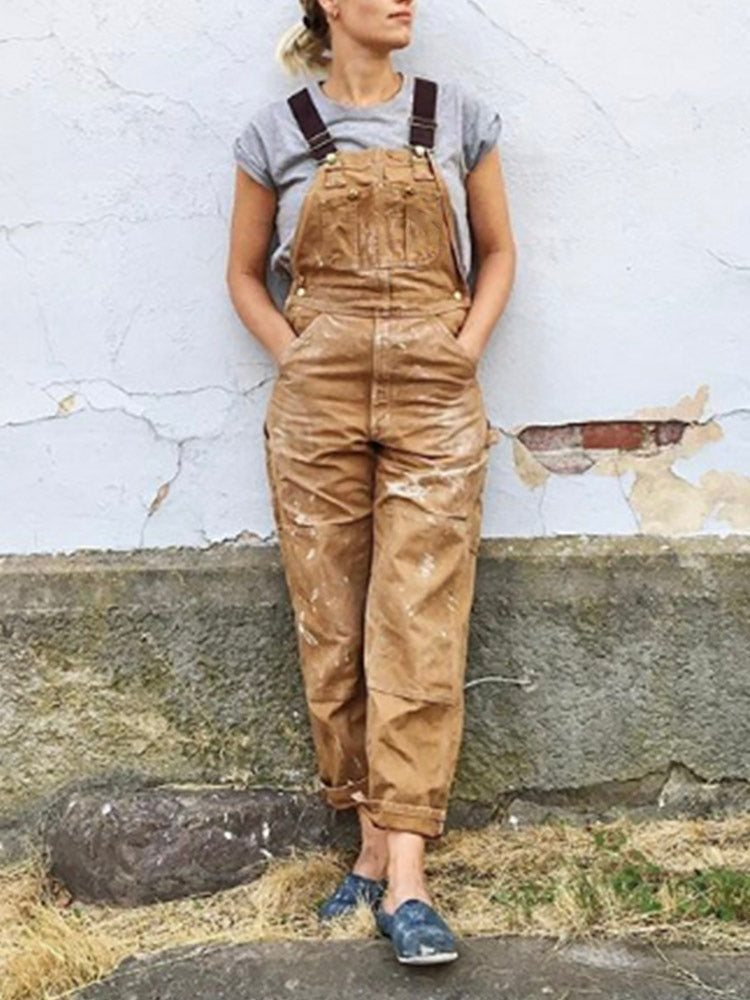 Damen Latzhose | Bequemer Jumpsuit für Freizeit und Beruf 2