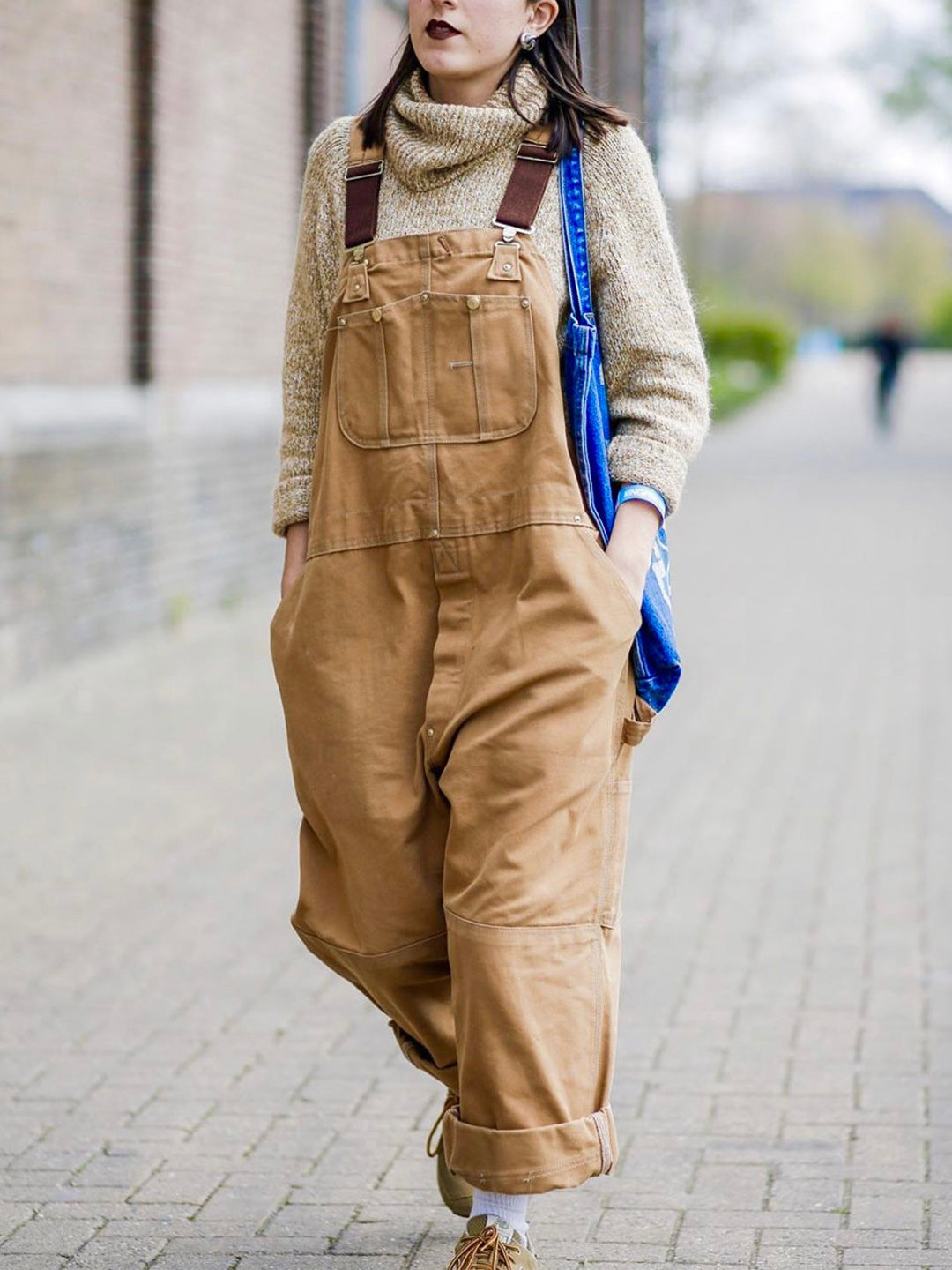 Damen Latzhose | Bequemer Jumpsuit für Freizeit und Beruf 3