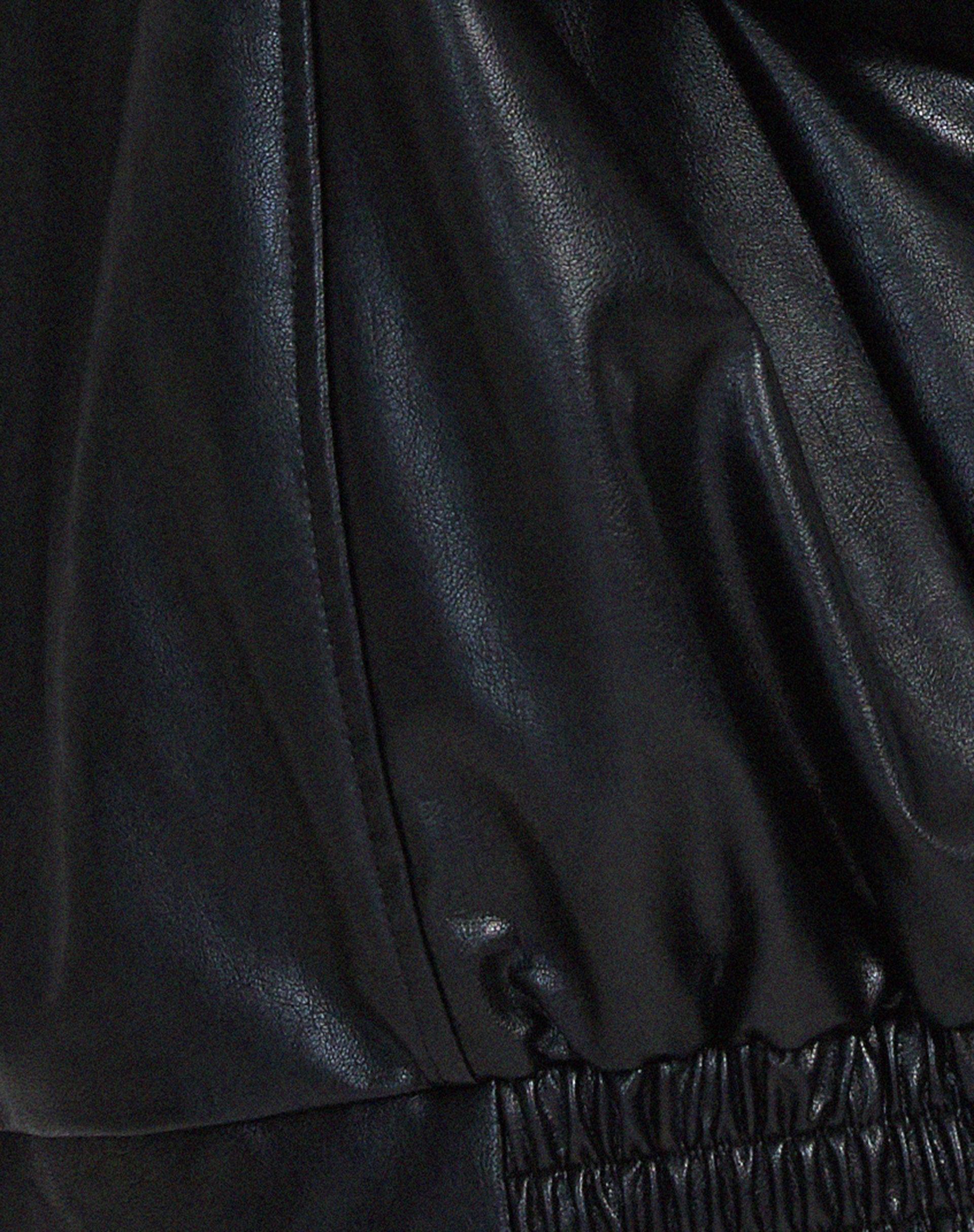 Damen Lederjacke Oversize mit Reißverschluss und Taschen 8