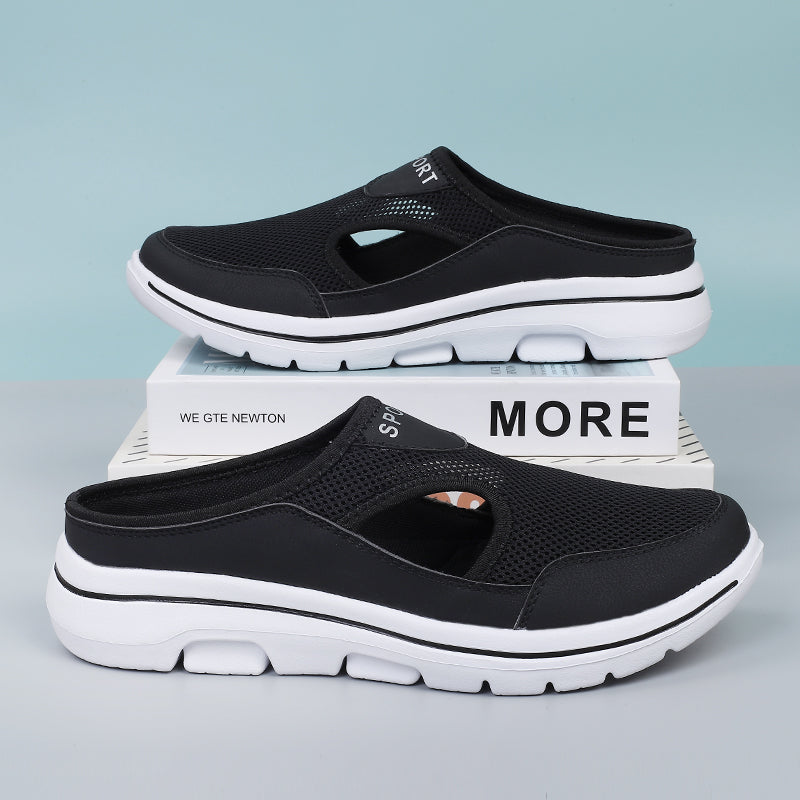 Damen Mesh-Pantoletten | Slip-On mit seitlichen Ausschnitten 0