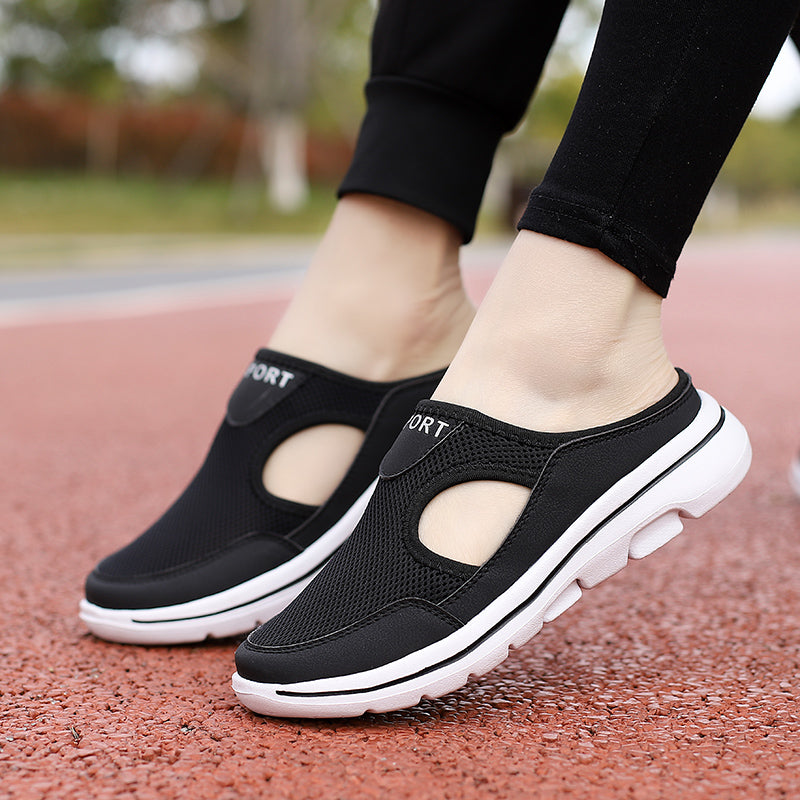 Damen Mesh-Pantoletten | Slip-On mit seitlichen Ausschnitten 3