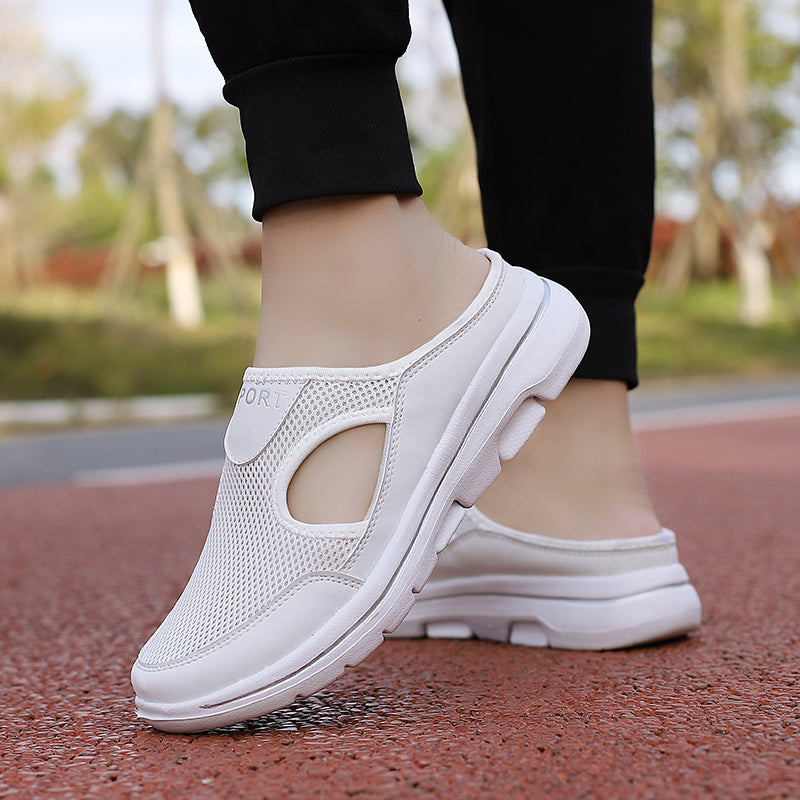 Damen Mesh-Pantoletten | Slip-On mit seitlichen Ausschnitten 6