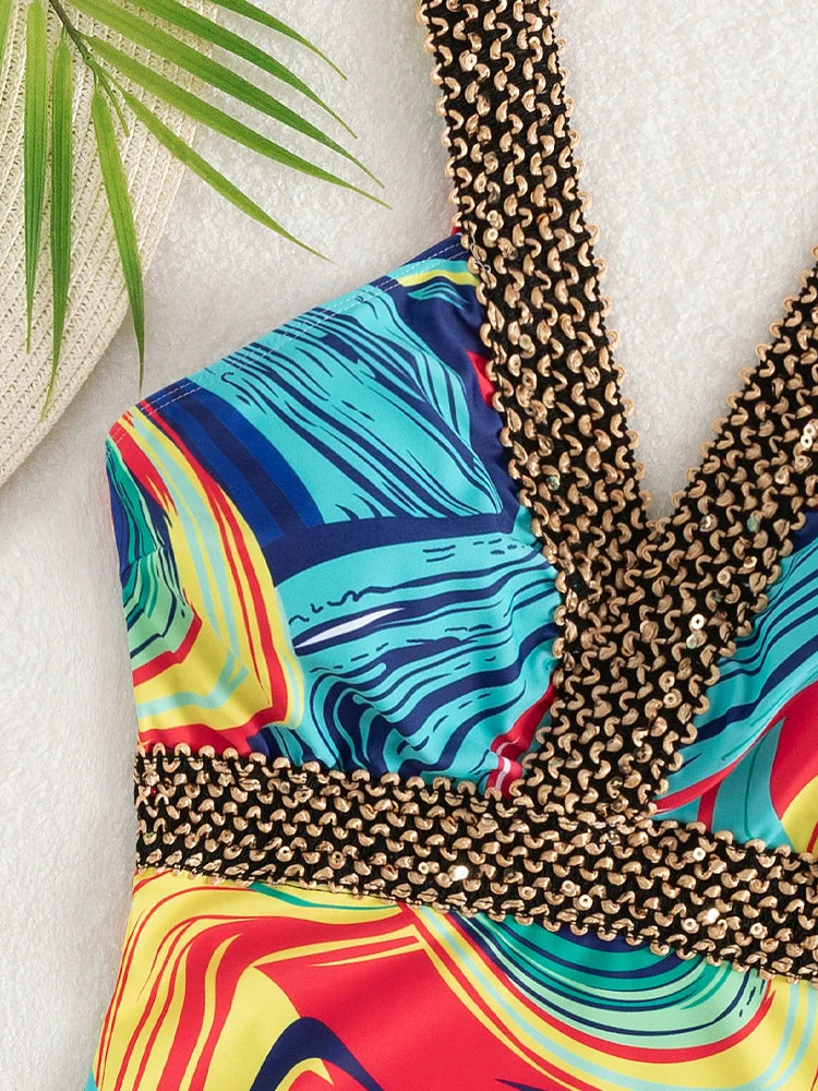 Damen Monokini | Sexy Einteiliger Badeanzug mit Push-Up-Effekt 3