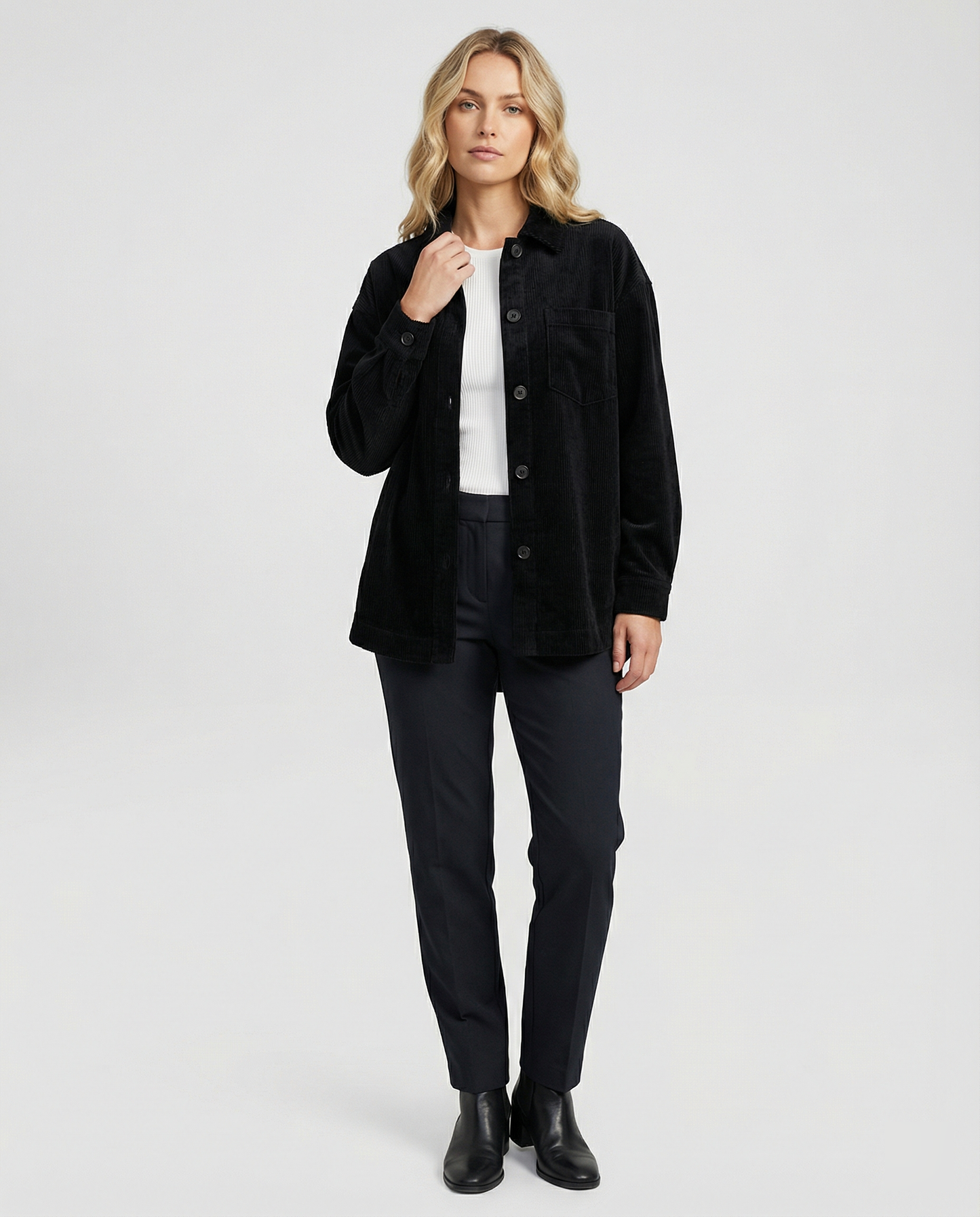 Damen Overshirt Jacke Elegant Übergangsjacke 1