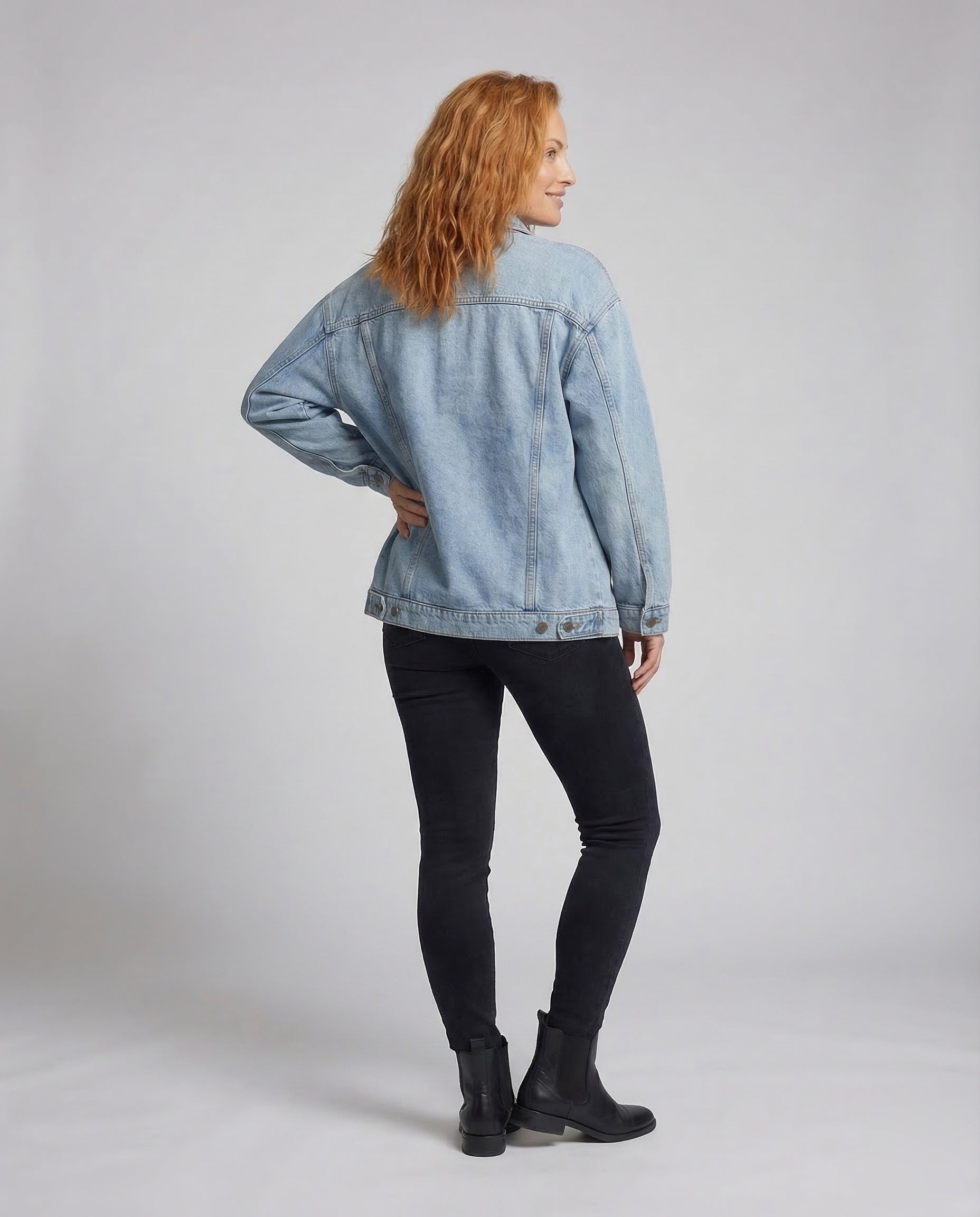 Damen Oversize Jeansjacke | Lässige Streetstyle Jacke 4