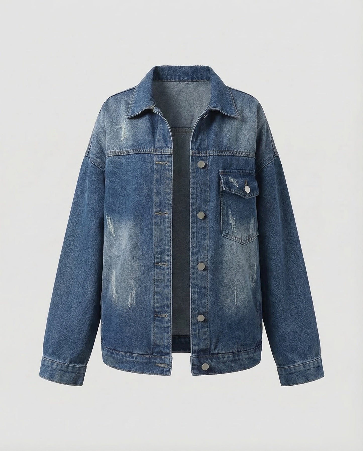 Damen Oversize Jeansjacke | Lässige Streetstyle Jacke 5