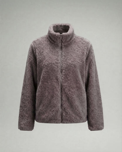 Damen Plüsch-Fleecejacke | Flauschige Übergangsjacke 11