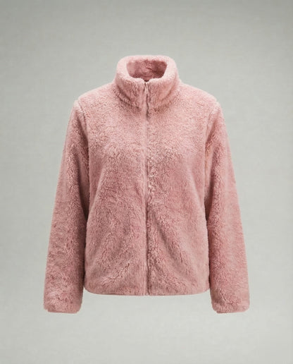 Damen Plüsch-Fleecejacke | Flauschige Übergangsjacke 12