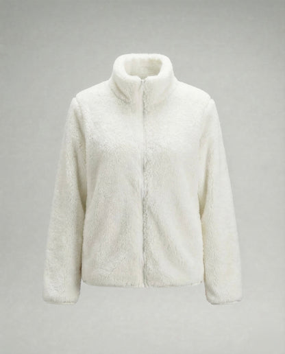 Damen Plüsch-Fleecejacke | Flauschige Übergangsjacke 5