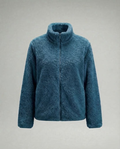 Damen Plüsch-Fleecejacke | Flauschige Übergangsjacke 6