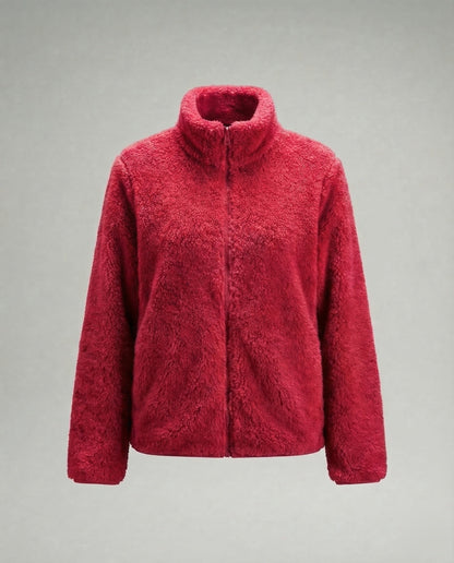 Damen Plüsch-Fleecejacke | Flauschige Übergangsjacke 7