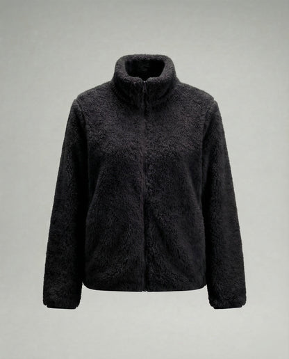 Damen Plüsch-Fleecejacke | Flauschige Übergangsjacke 8