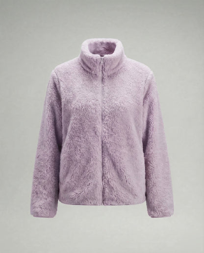 Damen Plüsch-Fleecejacke | Flauschige Übergangsjacke 9