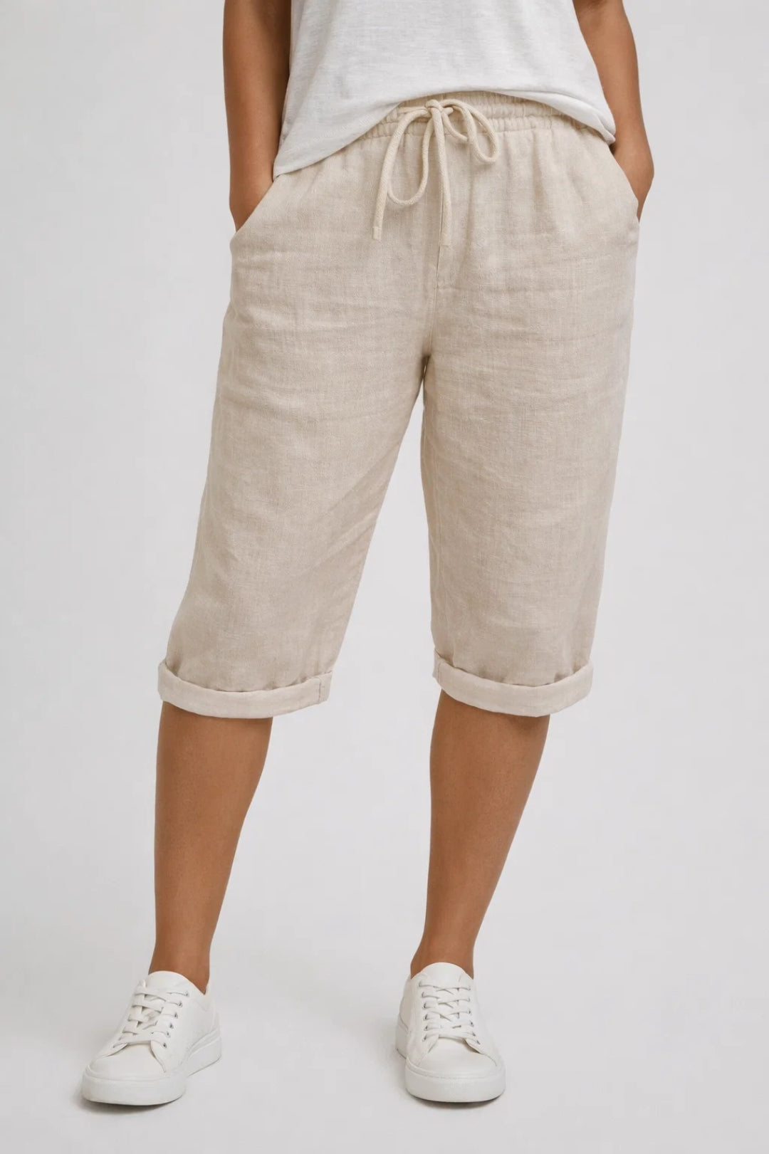 Damen Shorts Weite Passform Elastischer Bund Sommer 1