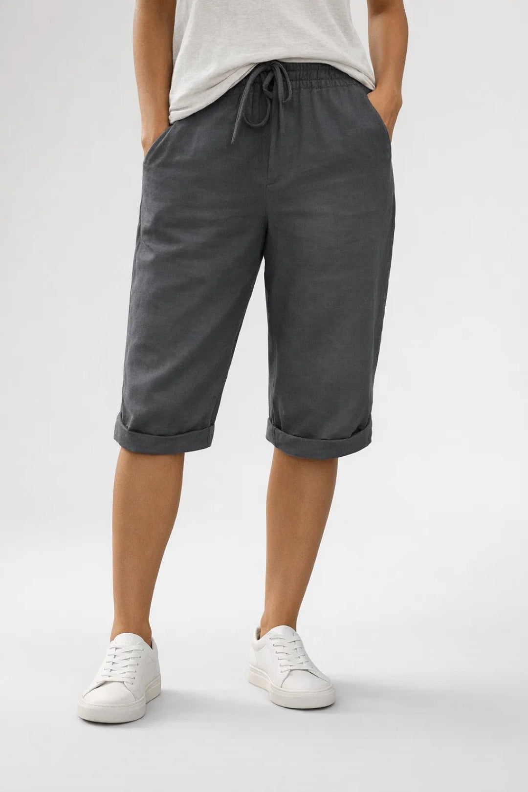 Damen Shorts Weite Passform Elastischer Bund Sommer 4