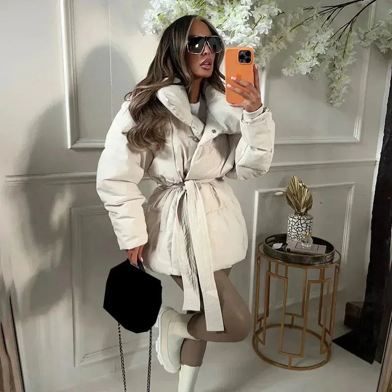 Damen Steppjacke Elegant Warm Gefüttert 0