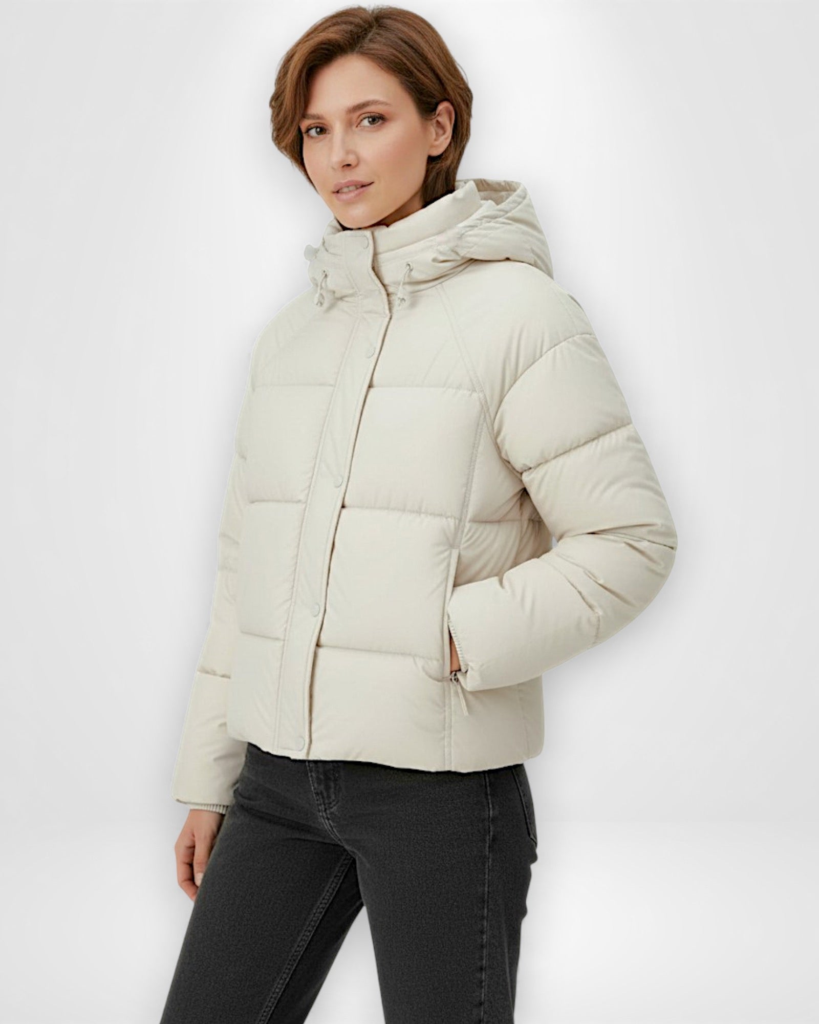 Damen Steppjacke Kurz mit Kapuze | Jacke Damen 5