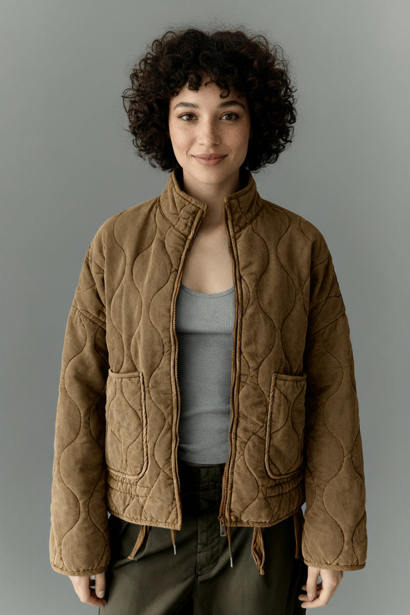 Damen Steppjacke Kyrie mit hohem Kragen und Taschen 7