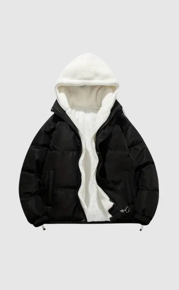 Damen Steppjacke mit Fleecefutter und Kapuze 0