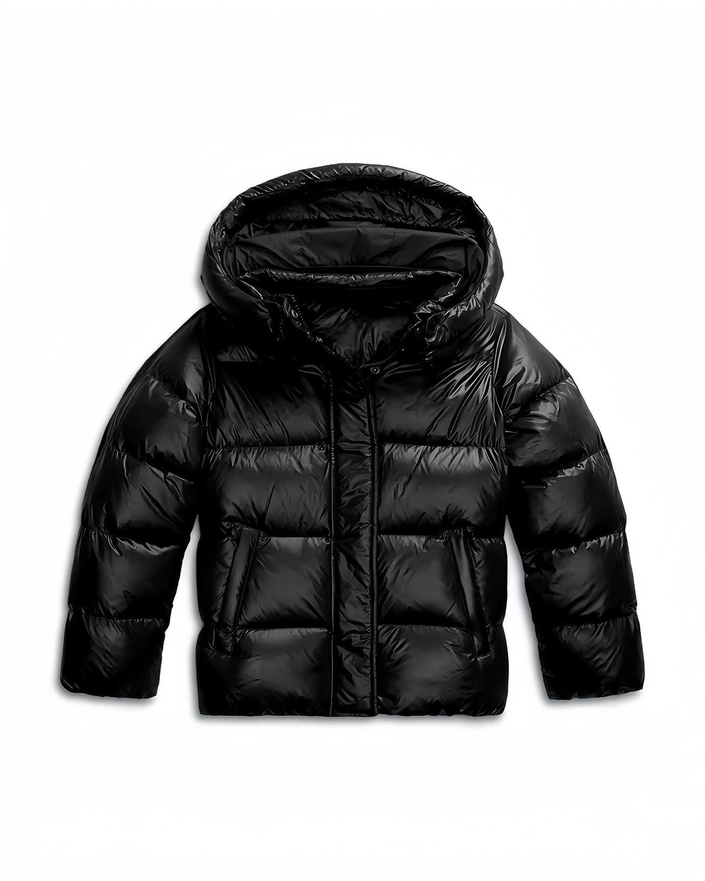 Damen Steppjacke mit Kapuze und Reißverschluss Übergangsjacke 0
