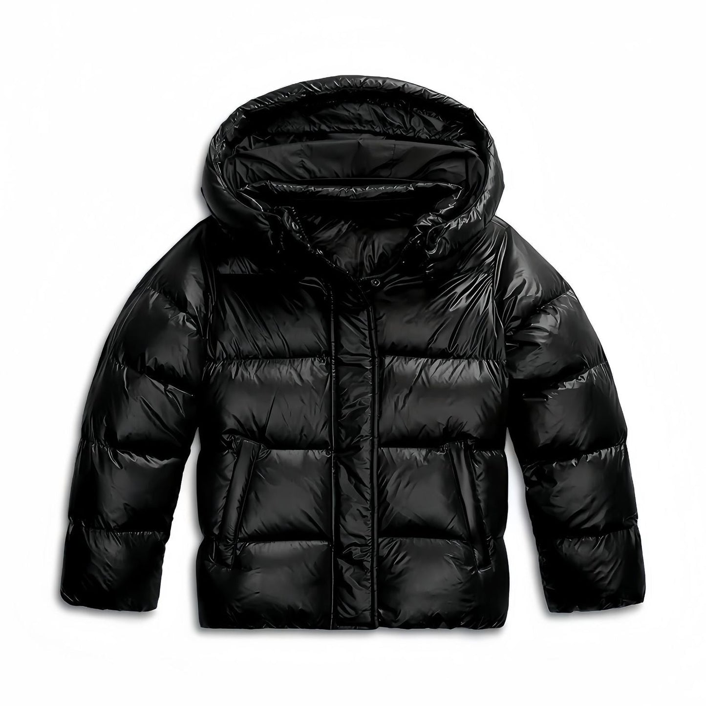 Damen Steppjacke mit Kapuze und Reißverschluss Übergangsjacke 1