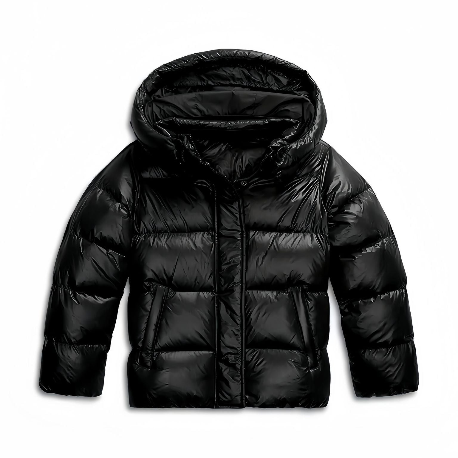 Damen Steppjacke mit Kapuze und Reißverschluss Übergangsjacke 1